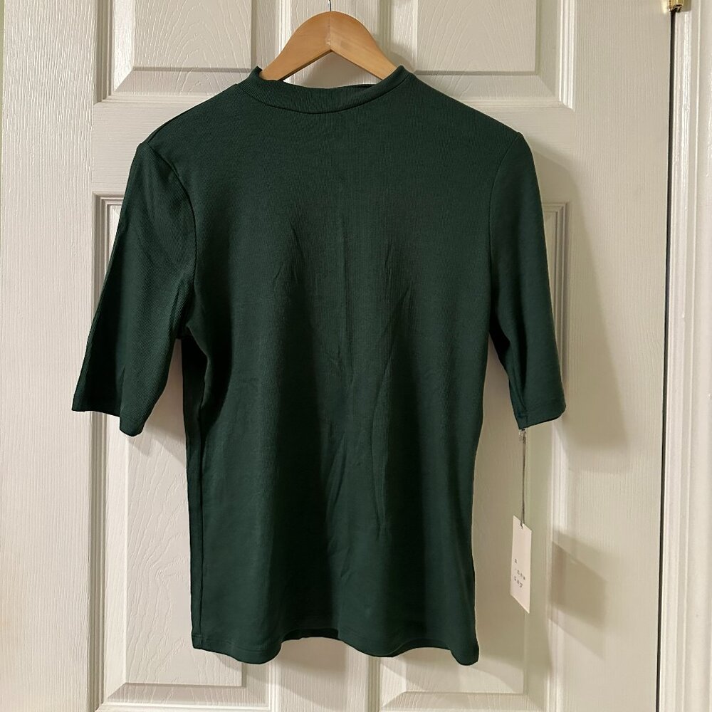 A New Day ribbed, 3/4 sleeve top, size M
